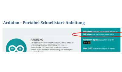 Arduino Portabel installieren