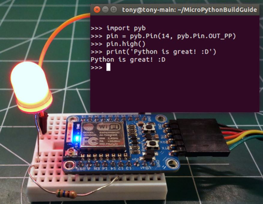 Adafruit HUZZAH ESP8266 MicroPython