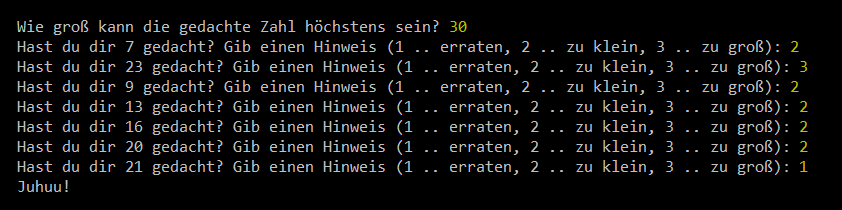 Zahlen raten mit Python - Teil 2