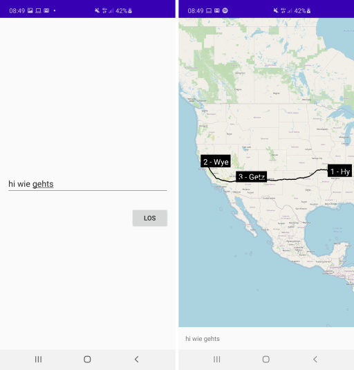 Android Map Reactions App, Teil 1